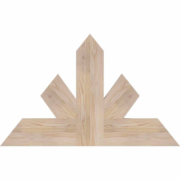 Ekena Millwork Saratoga Smooth Timber Gable Bracket, Douglas Fir, 36"W x 23"H x 1 1/2"D x 5 1/2"F, 15/12 Pitch GBW036X23X0206SAR00SDF - main